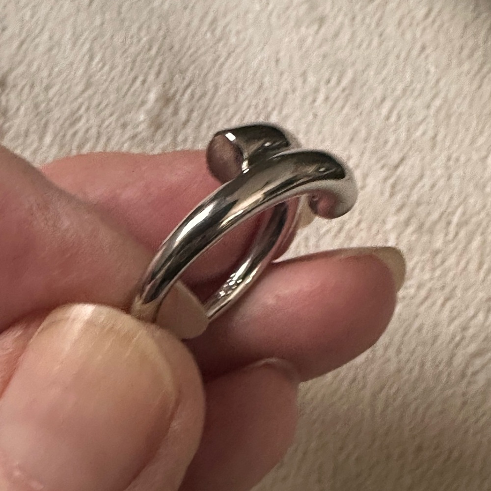 Silver 925 bypass style Women's Ring